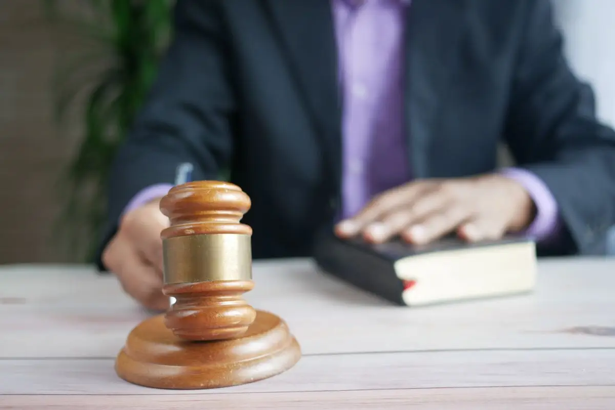 Placeholder image: Gavel and law book
